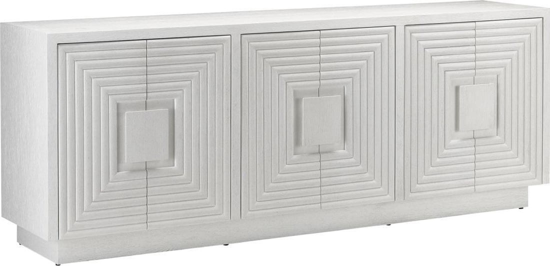 Currey Morombe Transitional Credenza Cerused White Finish (1 of 6)