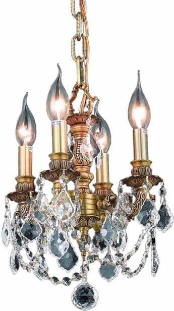 Elegant Lighting Lille Collection Crystal Chandelier French Gold 4-Light (1 of 1)