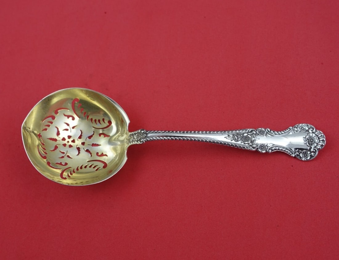 Gorham Cambridge Sterling Silver Gold Wash Confection Spoon 7 Inches (1 of 3)