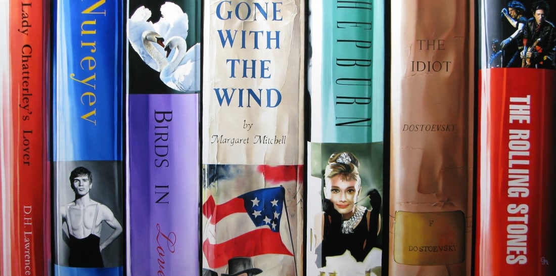 John-Mark Gleadow Bibliotheque VII Signed Limited Edition Giclee Canvas 12 x 24 (1 of 1)