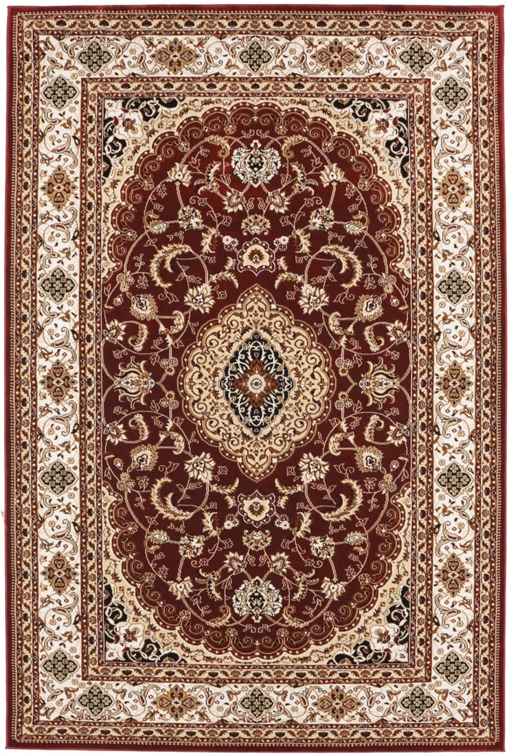 5x8 Floral Medallion Red Area Rug by Magic Rugs (1 of 17)