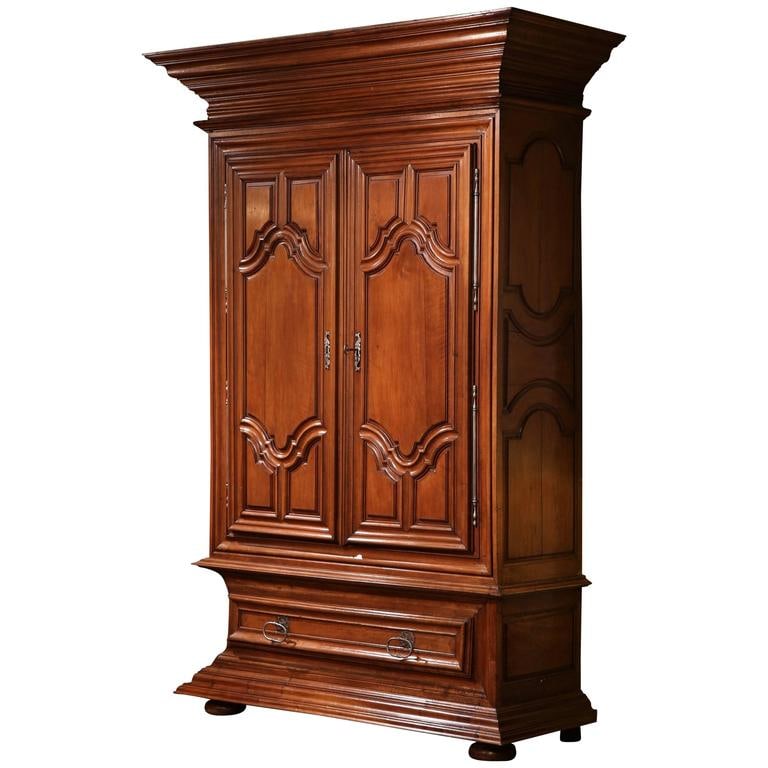 Monumental 18th Century Louis XIV Walnut Armoire from Loire Valley (1 of 9)