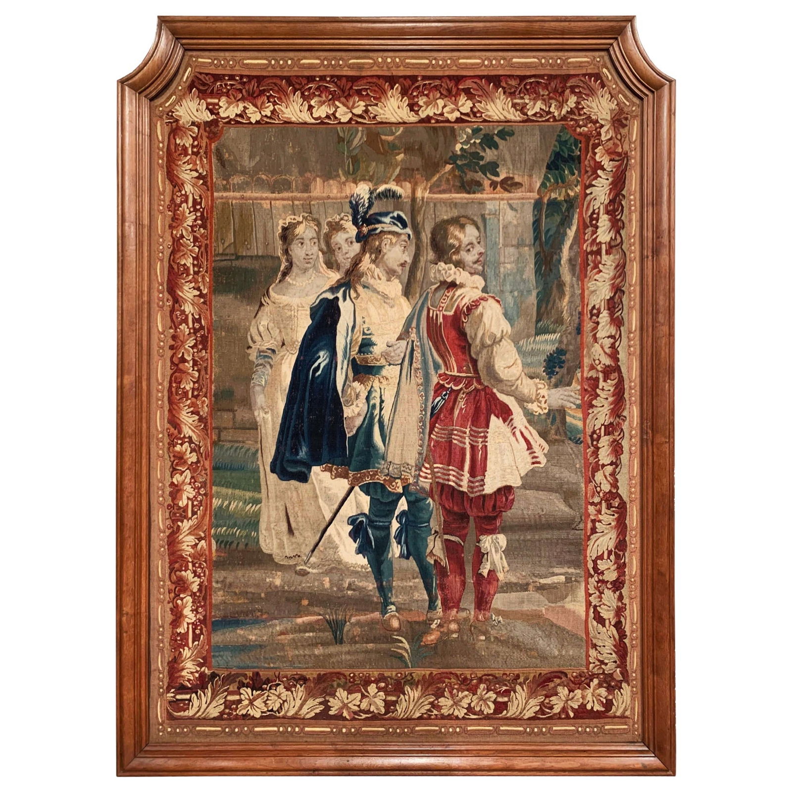 18th Century French Aubusson Tapestry Louis XIII Richelieu Oak Frame (1 of 11)