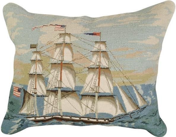 Williamsburg Nautical Heritage Throw Pillow Ship Design 16x20 (1 of 2)