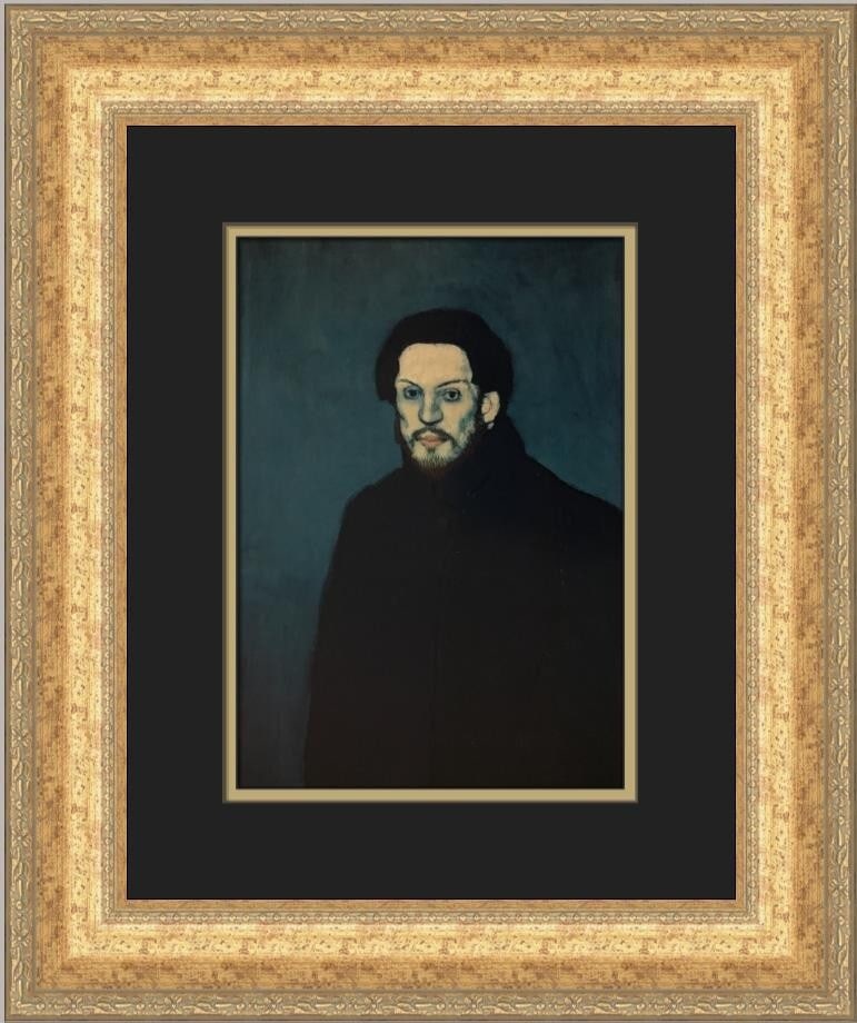 Pablo Picasso Self-Portrait II Custom Framed Art Print 18x16: Pablo Picasso Self-Portrait II Custom Framed Art Print 18x16 This exquisite custom framed print features Pablo Picasso's renowned work titled 'Self-Portrait II.' Created in 1992, this medium-sized art