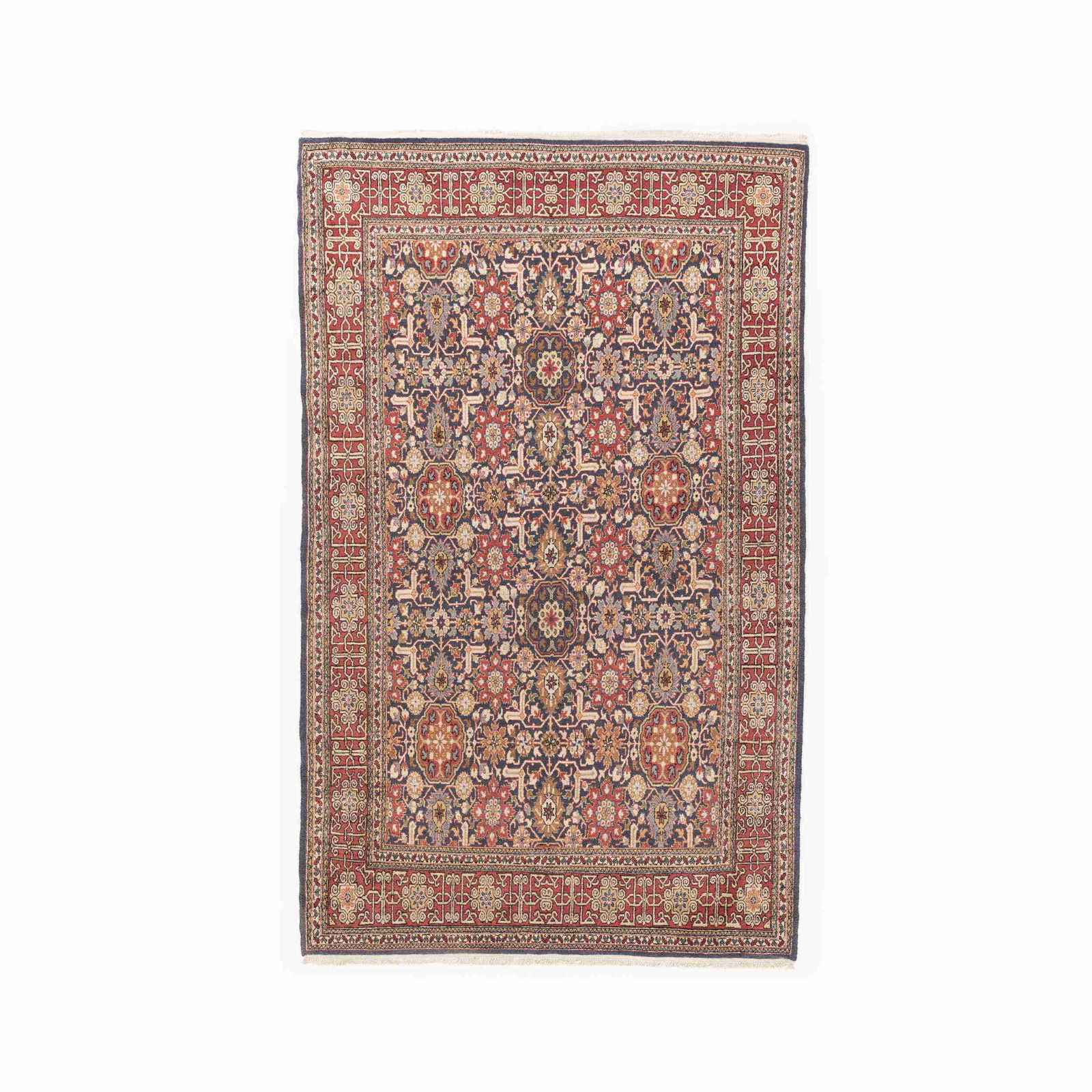 Authentic Hereke Handmade Wool on Cotton Carpet 64.6 x 104.7: Authentic Hereke Handmade Wool on Cotton Carpet 64.6 x 104.7 This authentic handmade Hereke carpet showcases exquisite craftsmanship, made from high-quality wool on a cotton base. Originating from Her