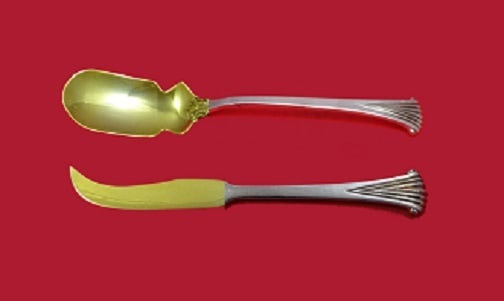 Onslow Tuttle Sterling Silver 2pc Caviar Serving Set Gold-Washed (1 of 1)