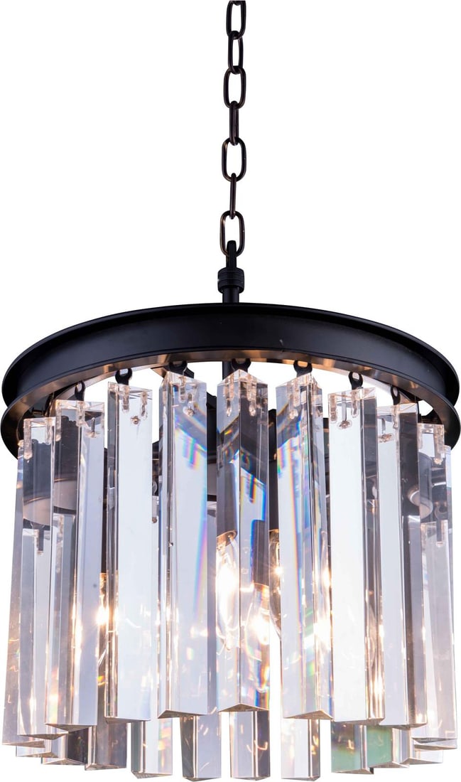 Elegant Lighting Sydney Mocha Brown Crystal Pendant Lamp UL-Listed (1 of 1)