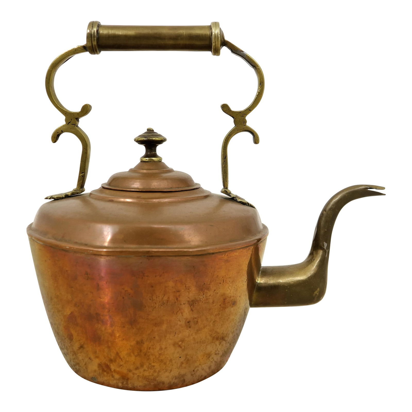 Vintage Copper Brass Hand Crafted Tea Kettle 15x10x14 (1 of 8)