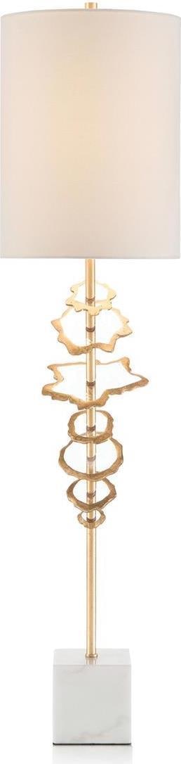 John-Richard Chic Buffet Lamp Hollywood Regency Gold Leaf Design (1 of 1)