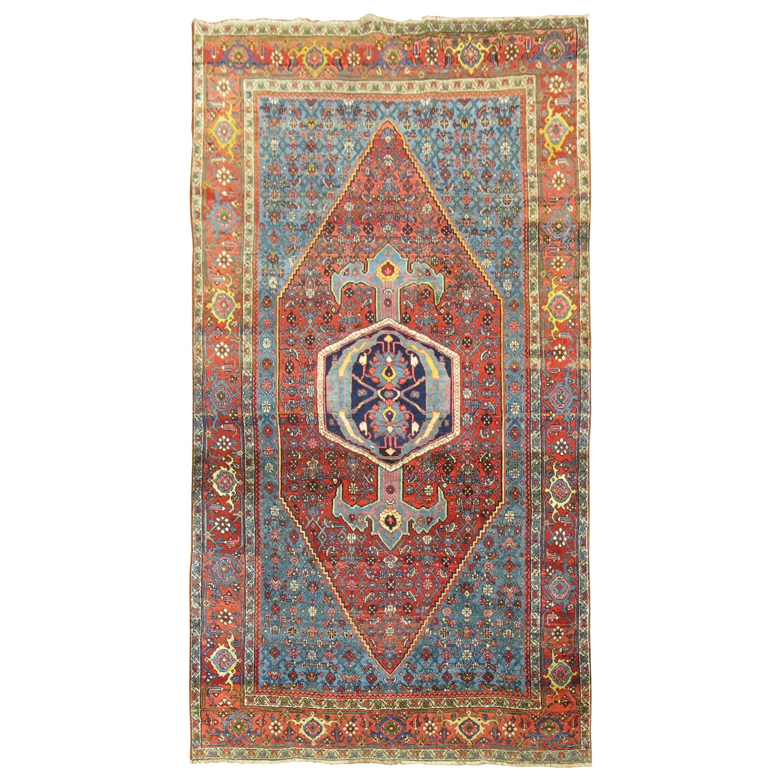 Persian Bidjar Accent Rug 4'9 x 8'4 Early 20th Century Wool Hand-Woven Iran (1 of 9)