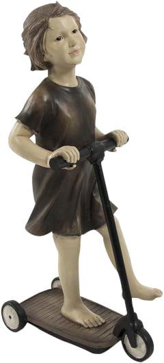 Zentique Ebony Scooter Girl Statuette 23.5 Inches Decorative Piece (1 of 4)