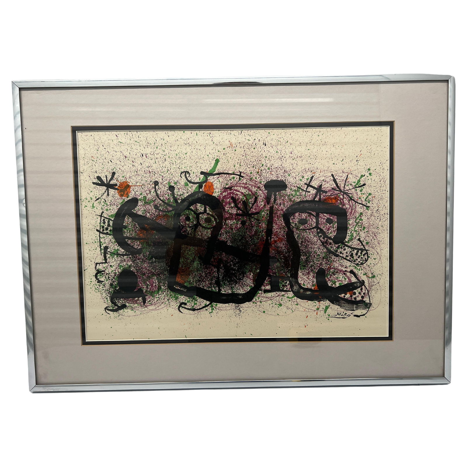 Joan Miro Lithograph Ma De Proverbis 1970 Limited Edition Spain: Joan Miro Lithograph Ma De Proverbis 1970 Limited Edition Spain This captivating lithograph by renowned Spanish artist Joan Miro, titled "Ma De Proverbis," dates back to circa 1970 and exemplifies Mid