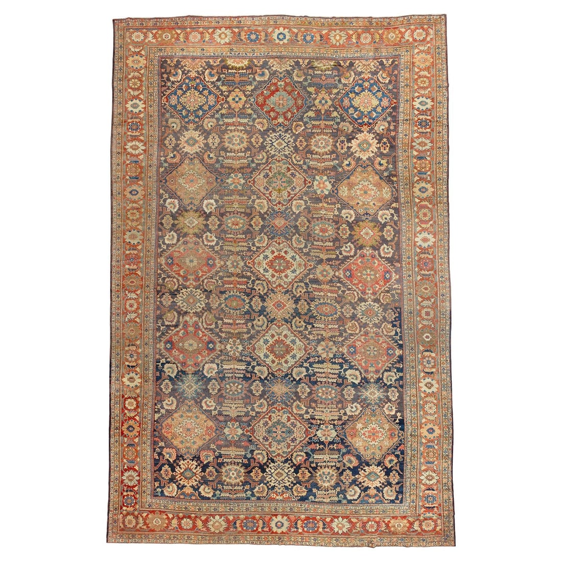 Zabihi Collection Antique Persian Mahal Rug 12'4 x 19'6 Wool Sultanabad Iran 1900 (1 of 16)