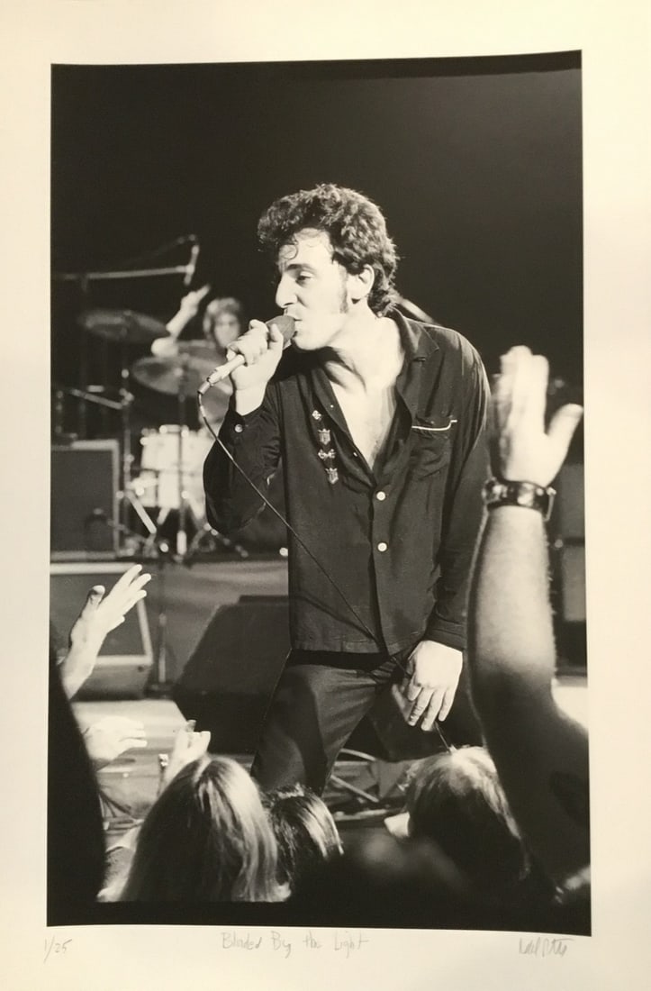 Limited Edition Neil Portnoy Signed Giclee Blinded By The Light Art Print: Limited Edition Neil Portnoy Signed Giclee Blinded By The Light Art Print This is an original limited edition giclee by Neil Portnoy featuring Bruce Springsteen and titled "Blinded By The Light." The