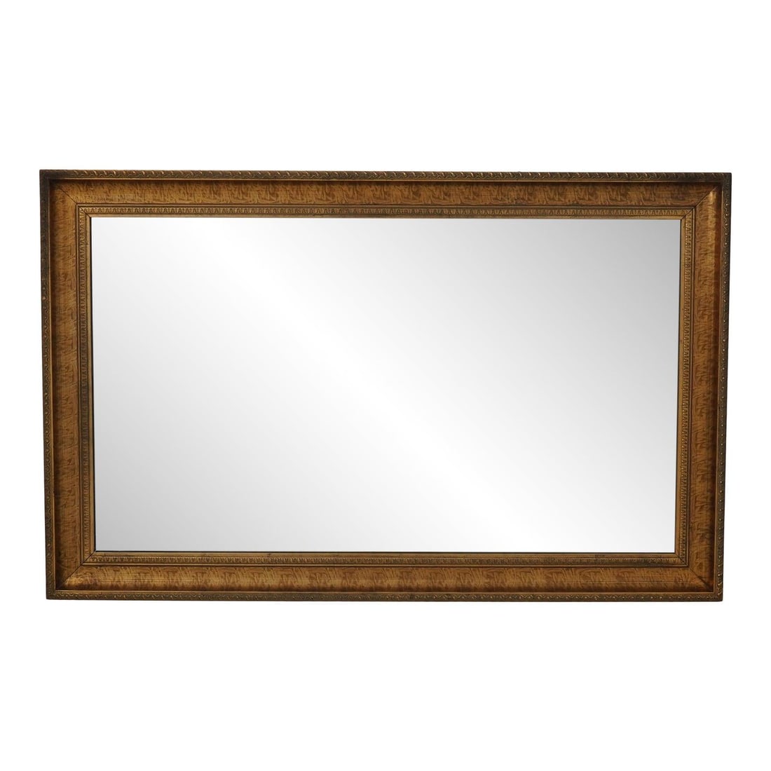 Vintage 50 Year Old Gold Finish Rectangular Wall Mirror 37 x 59.5 (1 of 7)