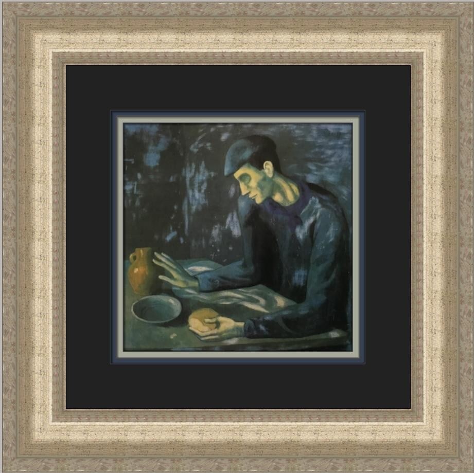 Pablo Picasso The Blindman's Meal Custom Framed Art Print 18x18 (1 of 2)