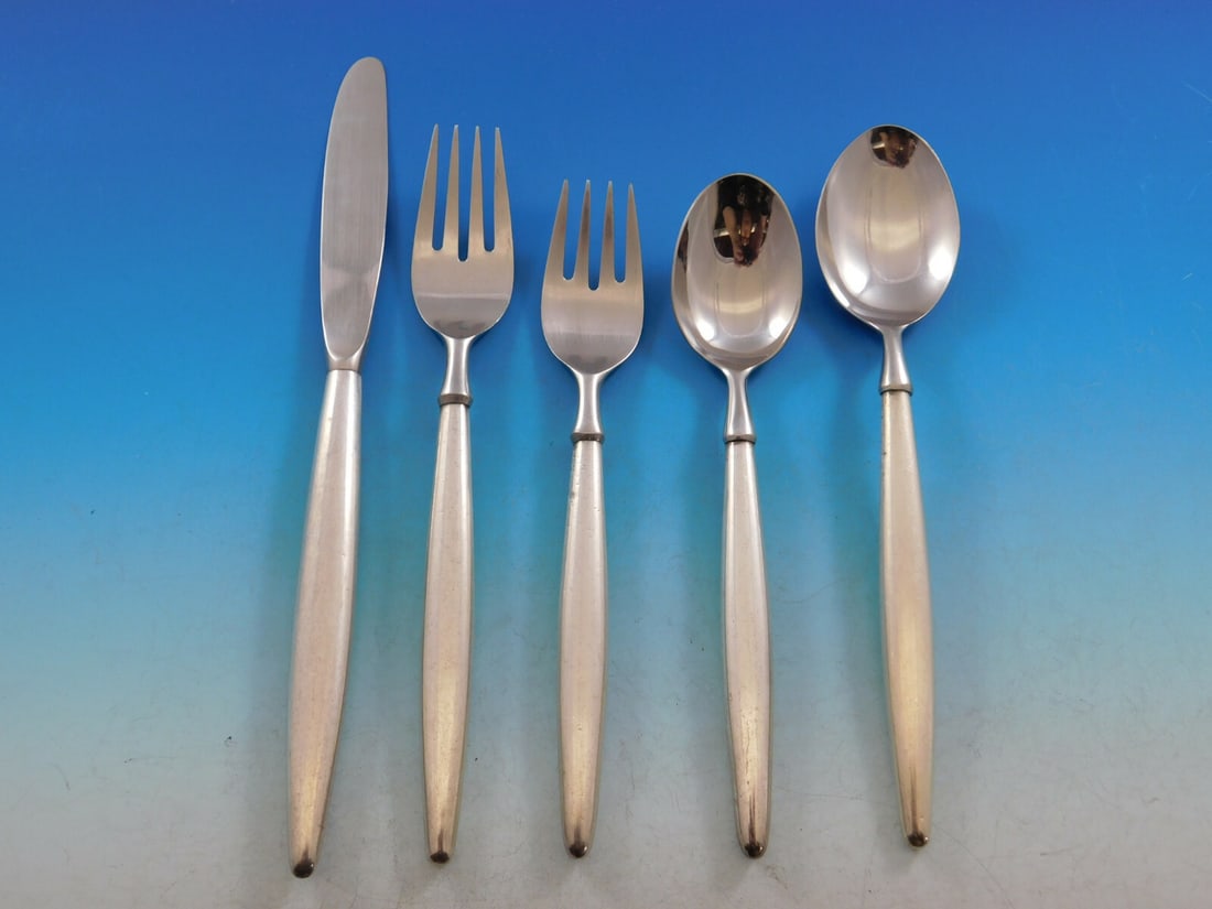 Contempra House 43 Piece Sterling Silver Flatware Set Mid-Century Modern (1 of 8)