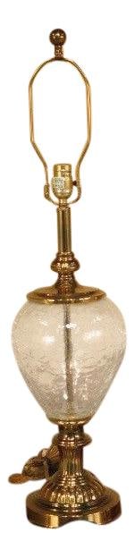 Elegant Stiffel Brass Crackle Glass Table Lamp 35in (1 of 10)