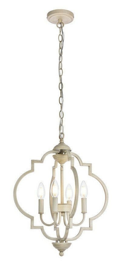 Modern 4-Light Weathered Dove Chandelier Pendant by Living District (1 of 8)