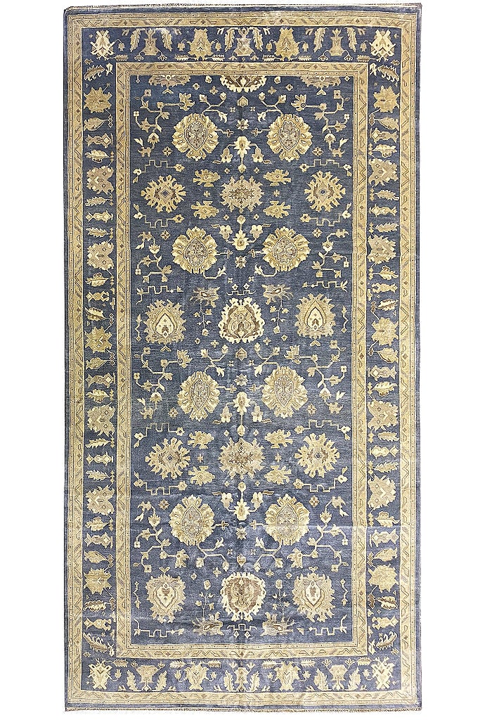 10' x 20' Slate Gray Handmade Wool Runner Rug from Agra (1 of 11)