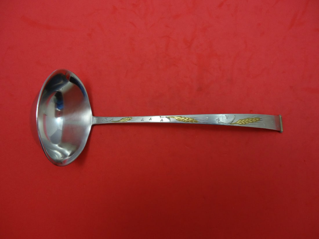 Gorham Sterling Silver Gravy Ladle Golden Wheat Pattern 7 1/4" (1 of 1)