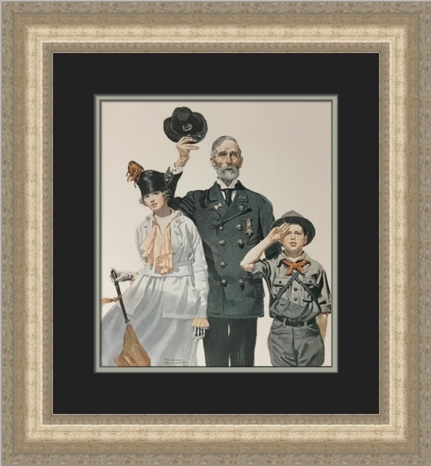 Norman Rockwell Ready To Serve Portrait Framed Print 21x19 (1 of 2)