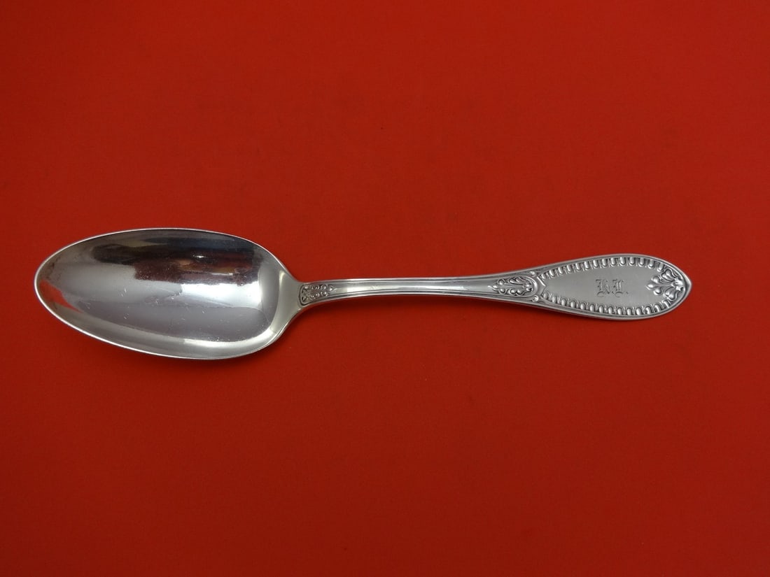 John Polhamus Ionic Sterling Silver Serving Spoon 8.5" Monogrammed (1 of 1)