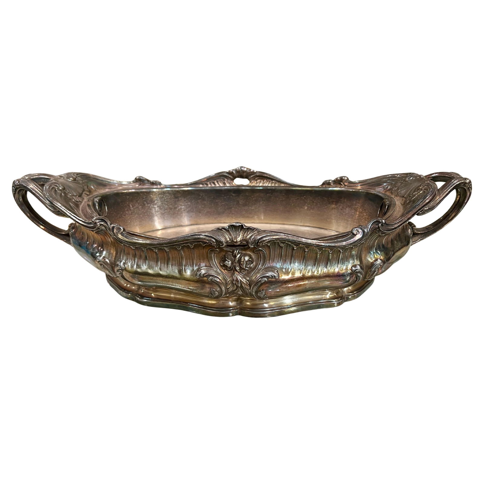 Victorian Silvered Bronze Centerpiece by Victor Saglier 1880 (1 of 10)