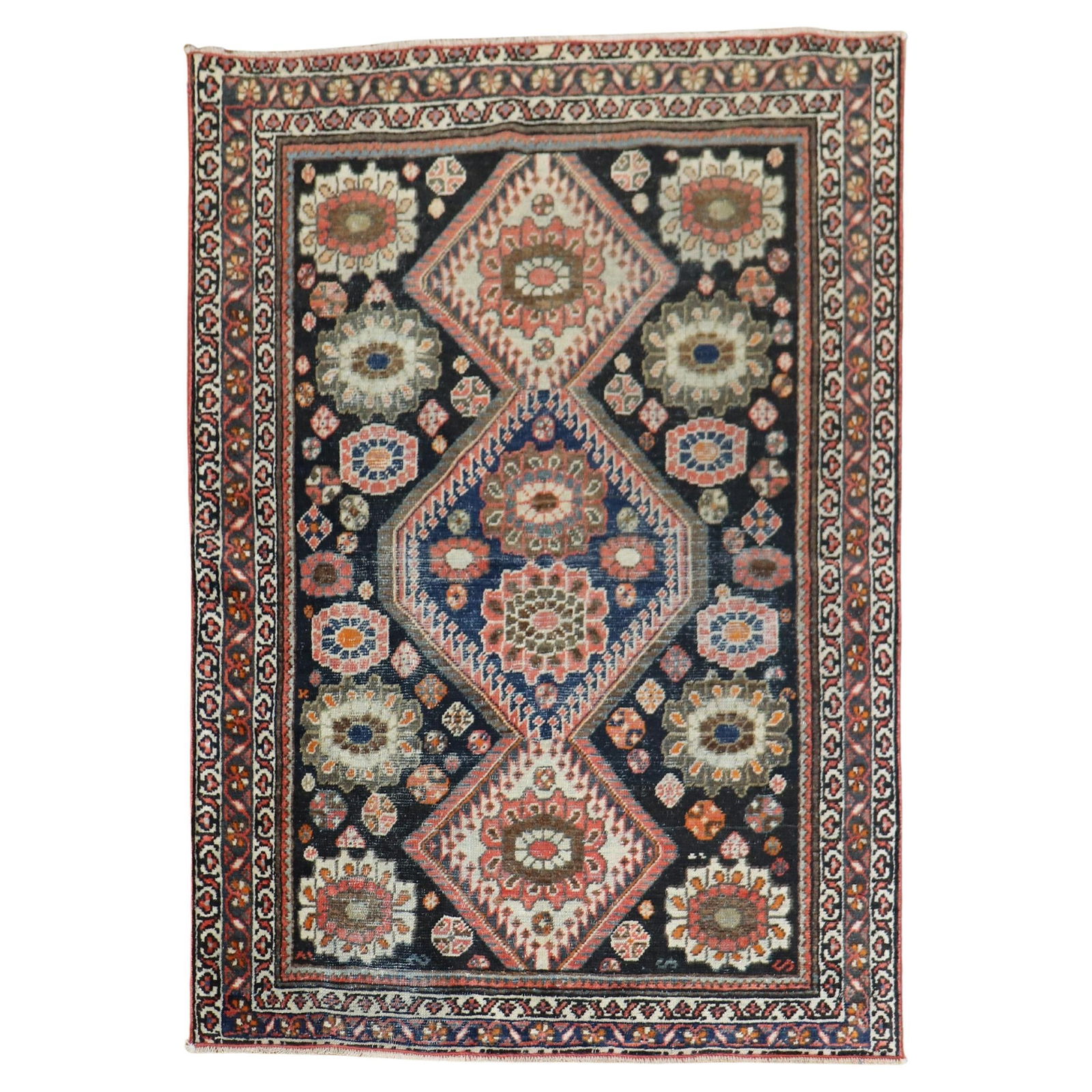Antique Persian Mahal Carpet 41x57 Hand-Knotted Wool Sultanabad Style (1 of 7)