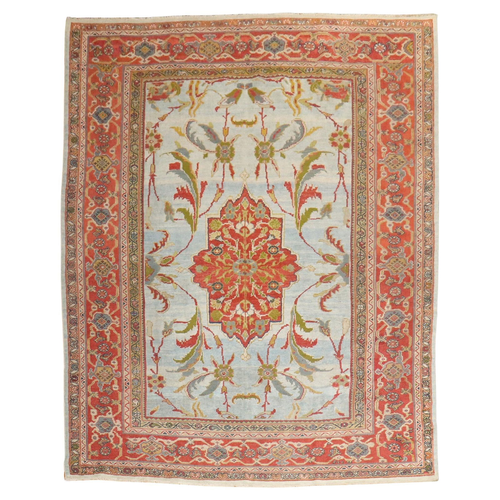 Antique 19th Century Persian Sultanabad Hand-Woven Wool Rug (1 of 7)