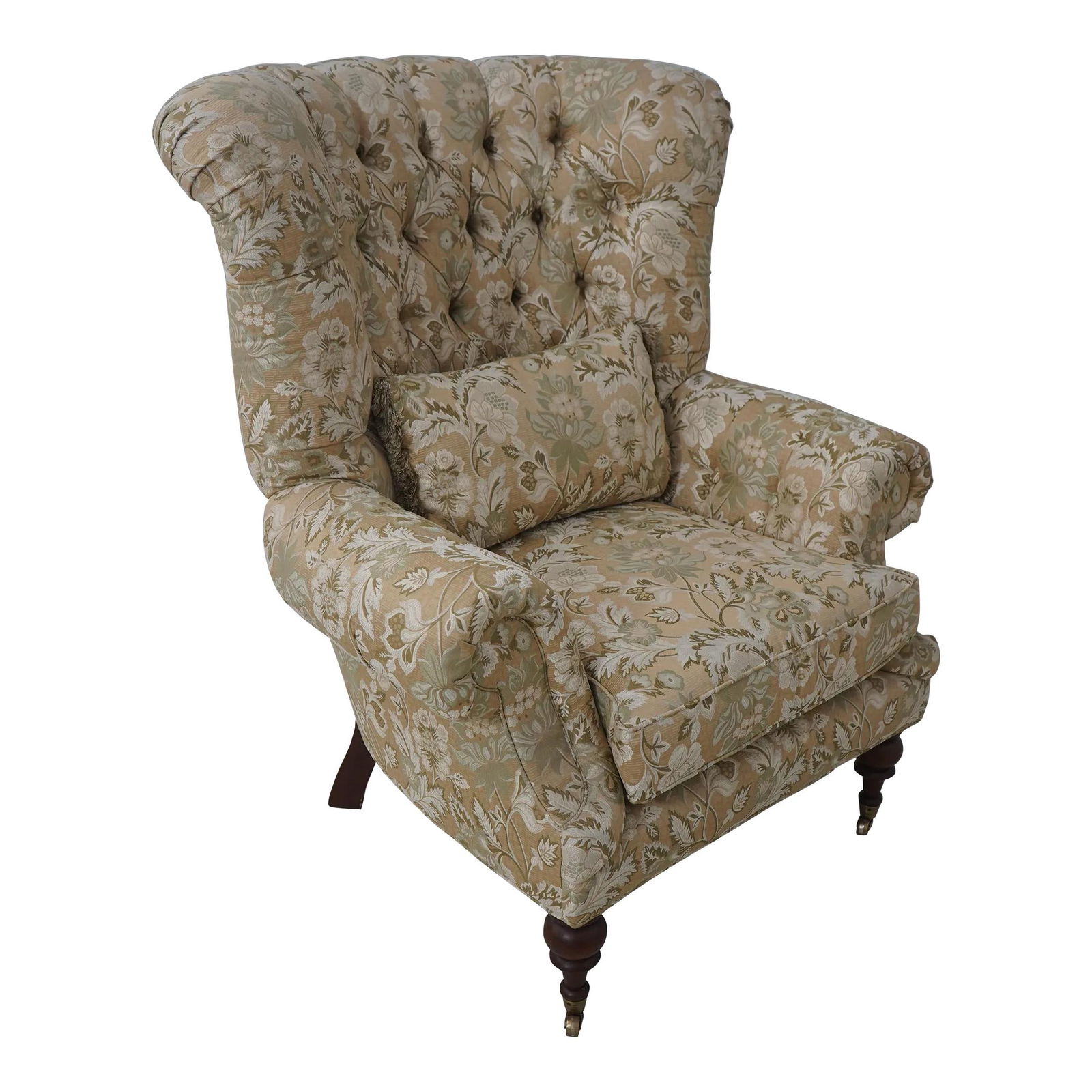 Ej Victor Tufted Barrel Back Club Chair with Brass Casters (1 of 10)
