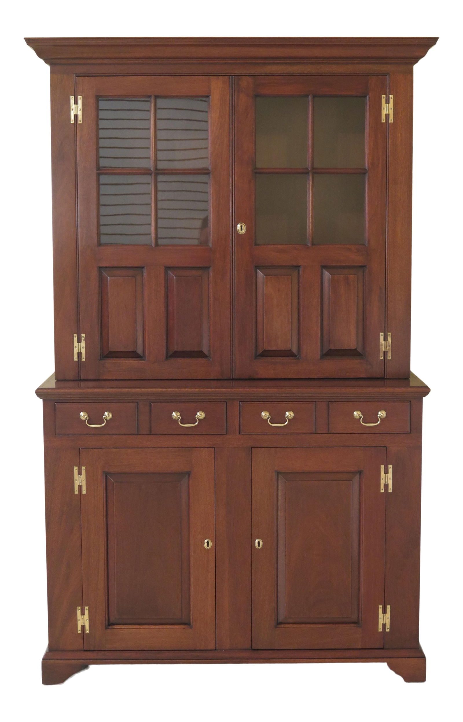 1970s Kittinger Williamsburg Mahogany Cupboard with Adjustable Shelves (1 of 10)