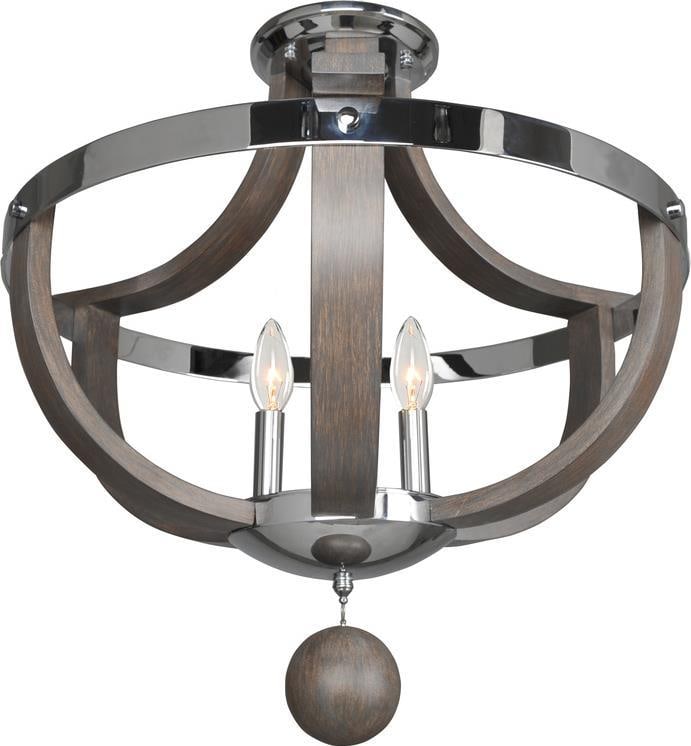 Kalco Sharlow 3-Light Semi Flush Mount in Chrome (1 of 1)