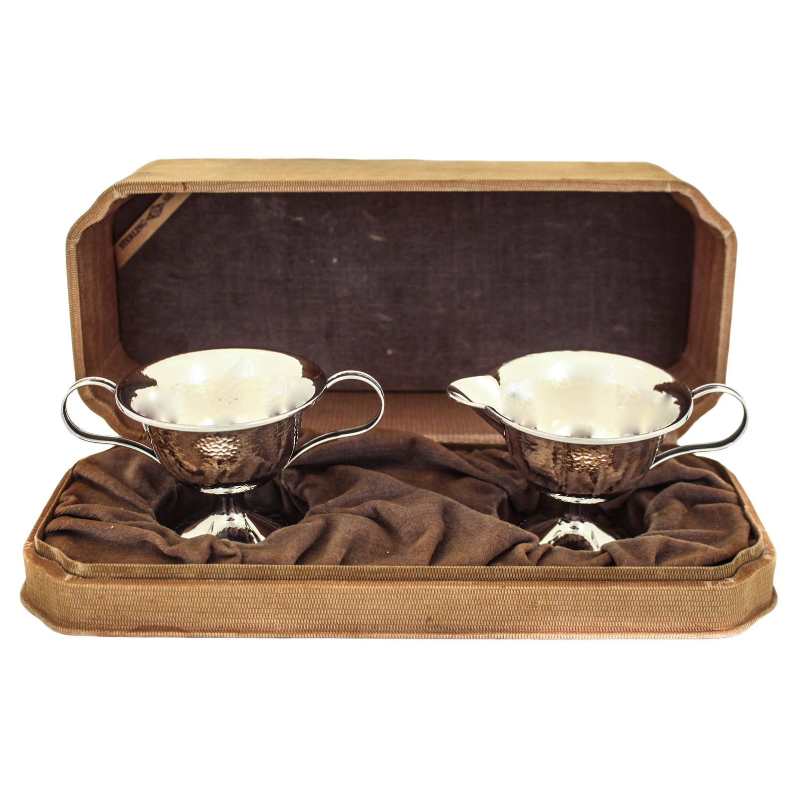 Webster Sterling Silver Arts and Crafts Cream Sugar Set of 2 (1 of 7)
