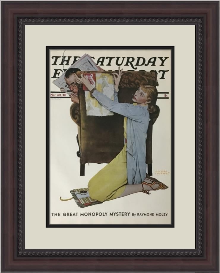 Norman Rockwell The Decorator Custom Framed Portrait Print (1 of 2)