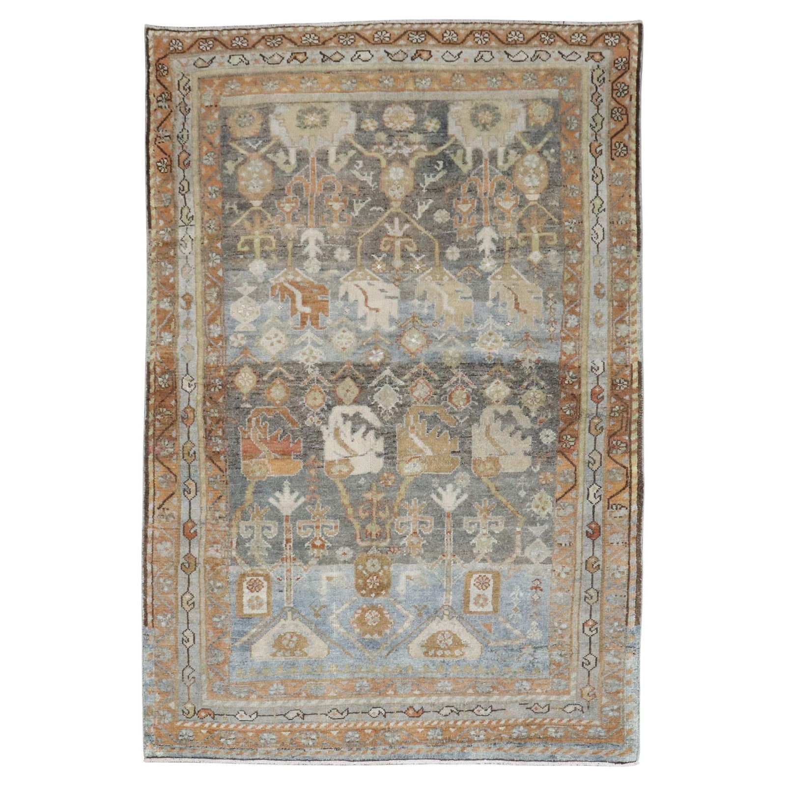 Zabihi Collection Persian Malayer Tabriz Style Hand-Woven Wool Rug 4' x 6' (1 of 8)