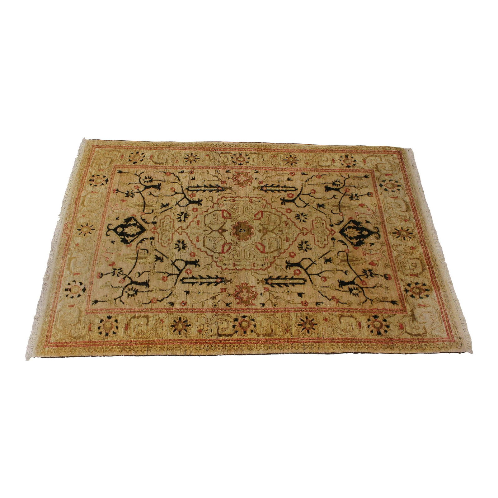 Vintage Tribal Wool Rug 58x91 Earth Tones 40 Years Old (1 of 10)