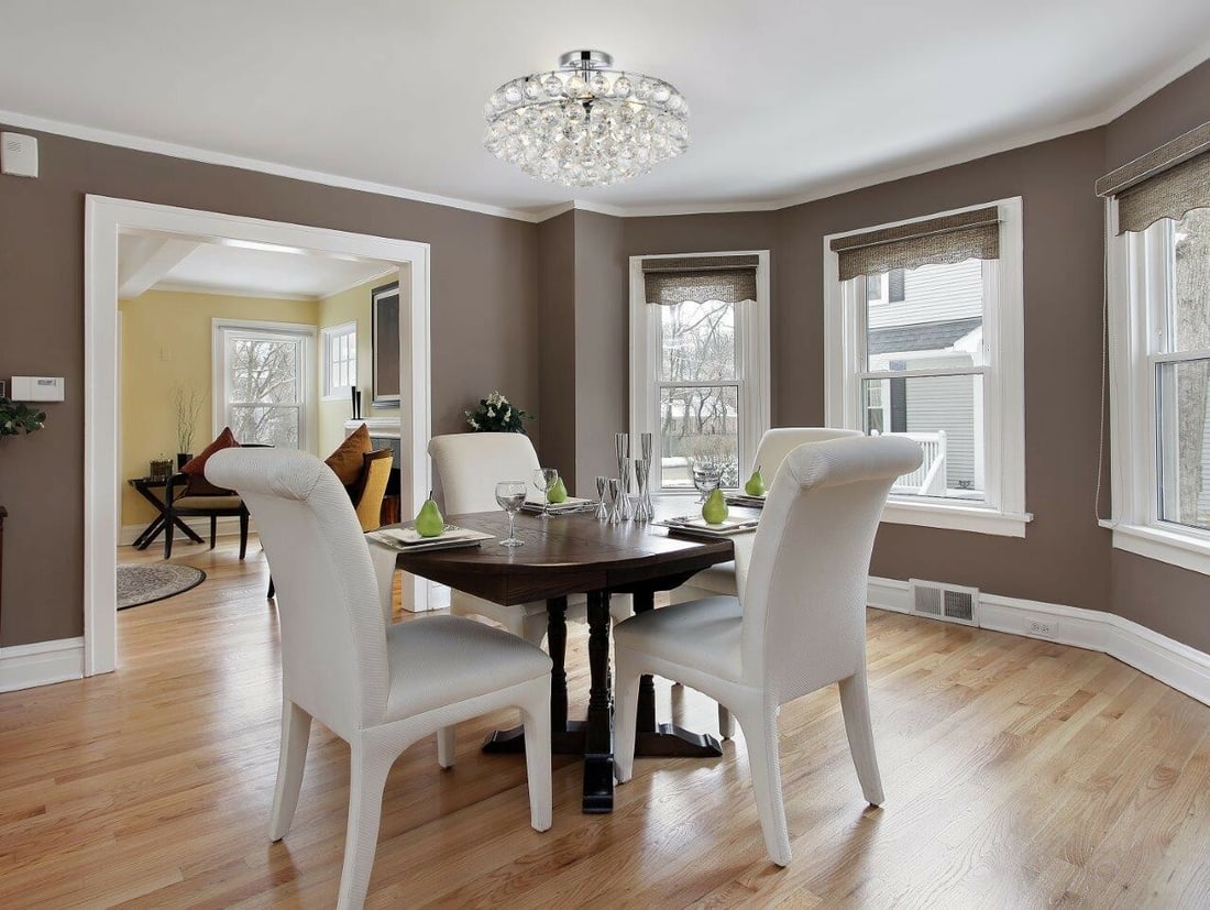 Savannah 5-Light Chrome Semi Flush Mount Chandelier 18-inch with Clear Crystals (1 of 9)