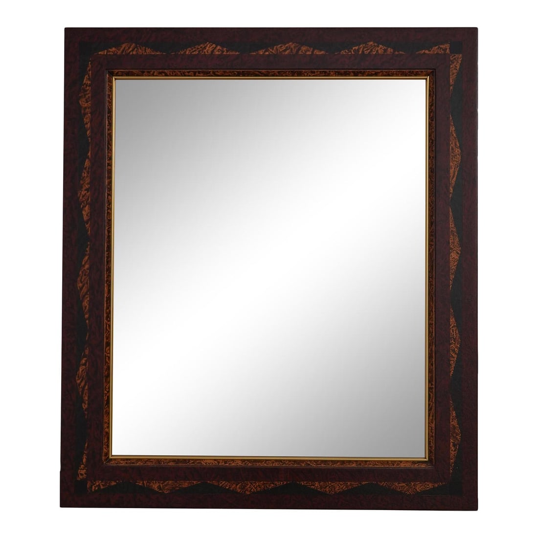 Antique Style Hand Painted Rectangular Mirror 25.5 x 29.5 (1 of 9)