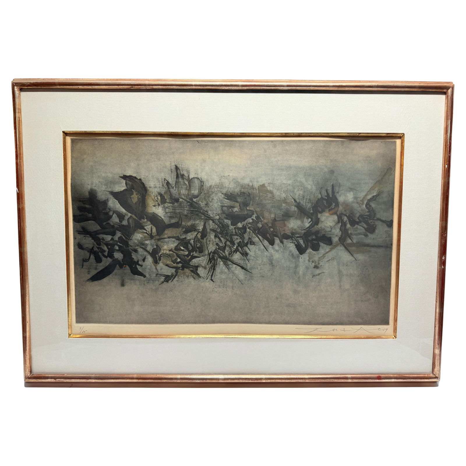 Zao Wou-Ki Untitled #12 Agerup 120 1959 Color Etching Limited Edition (1 of 11)