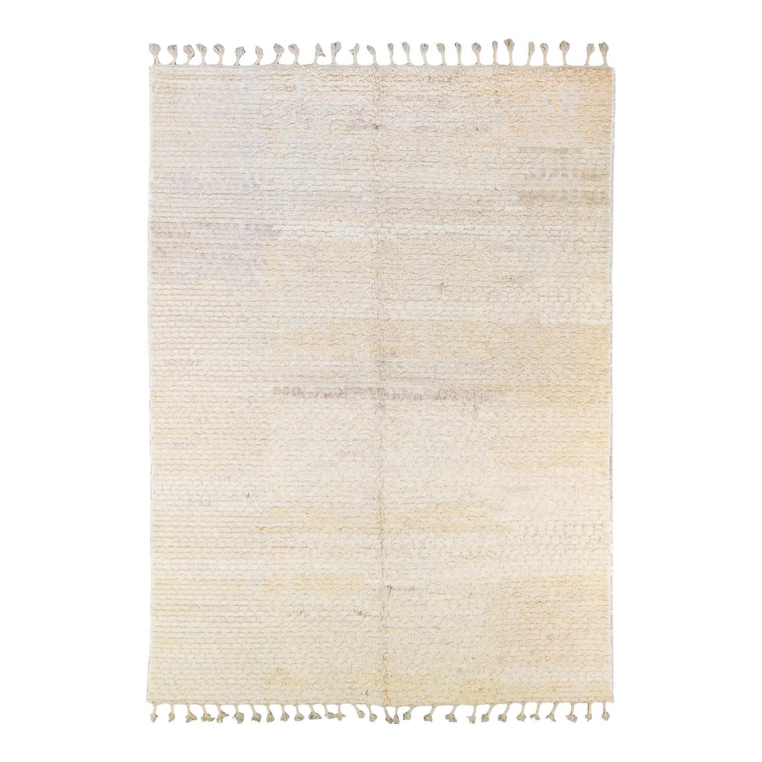 Vintage Turkish Tulu Wool Rug 8'2 x 11'4 Solid Beige (1 of 8)