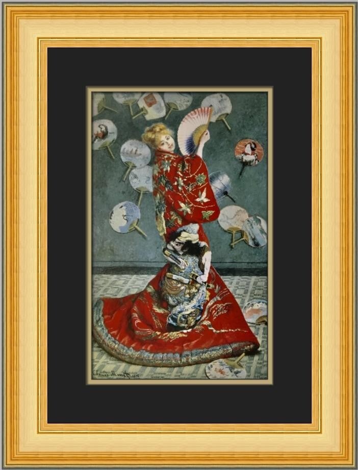 Claude Monet La Japonaise Custom Framed Print 20x16 Impressionism (1 of 2)