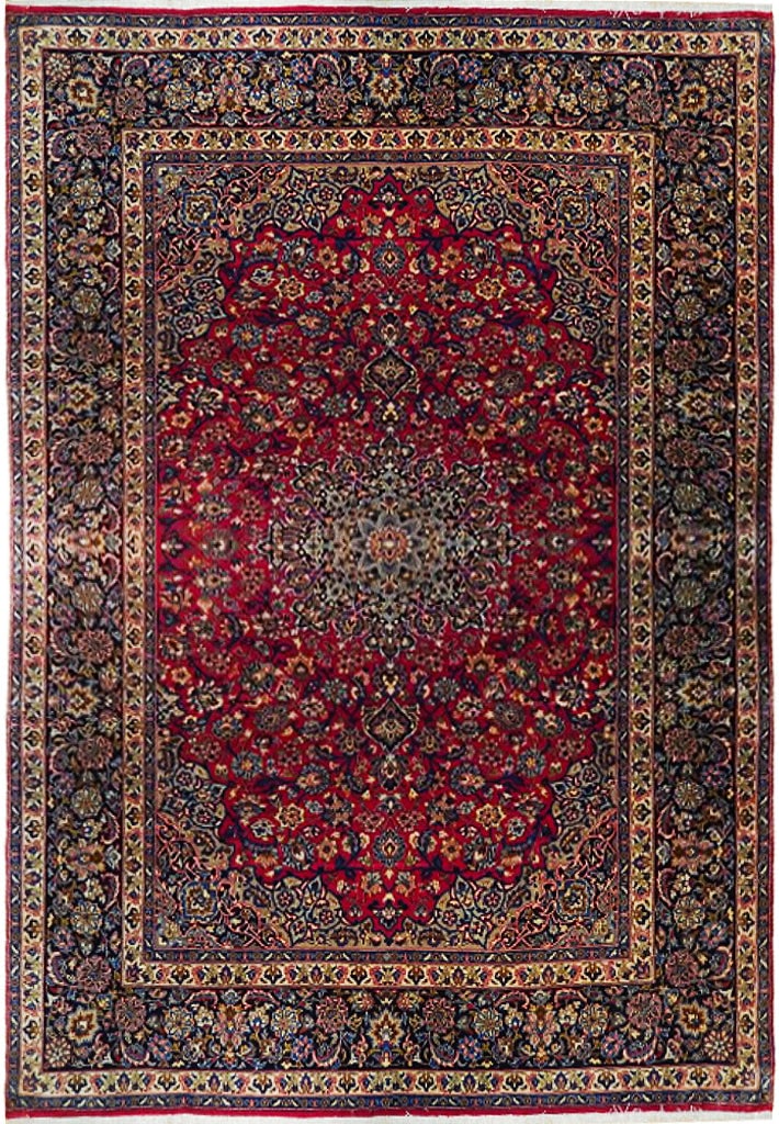 Exquisite 9.6 x 13.5 Red Handmade Persian Isfahan Rug (1 of 6)