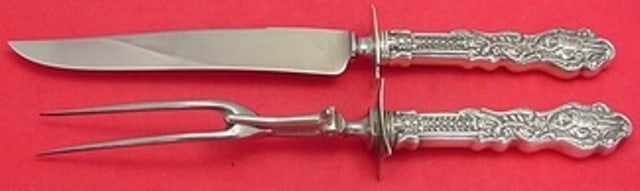 Gorham Versailles Sterling Silver Roast Carving Set 2pc 13in (1 of 1)