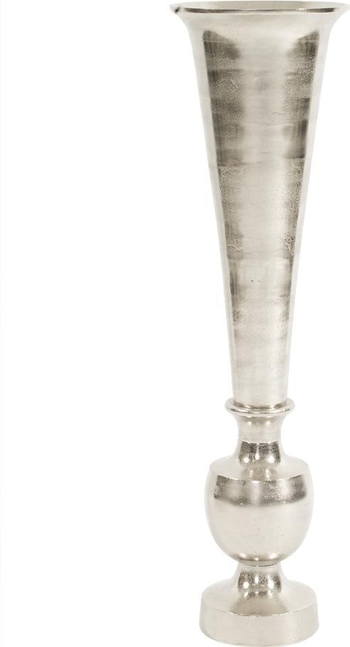 Howard Elliott 36 Inch Silver Textured Aluminum Flared Vase (1 of 2)
