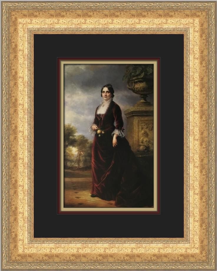 Daniel Huntington Portrait of Lucy Hayes Custom Framed Art Print (1 of 2)