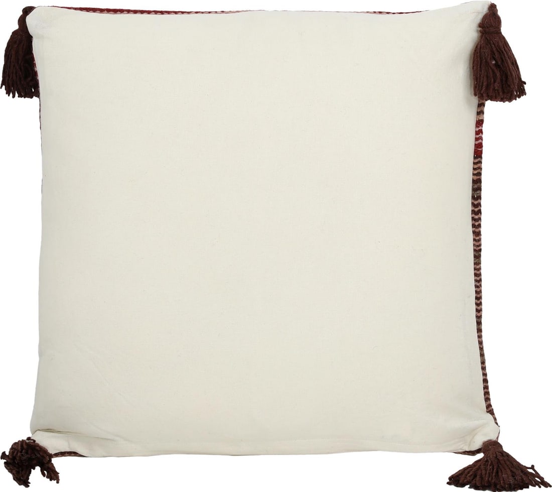 Linnea Pillow Multicolor Woven Wool Artisanal Design 20x20 (1 of 4)