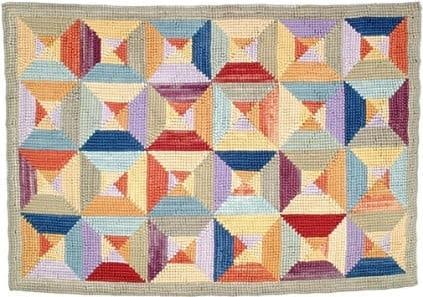 Eco-Friendly Camp McFarlin Hooked Rug 2x3 Country Farmhouse Style (1 of 1)