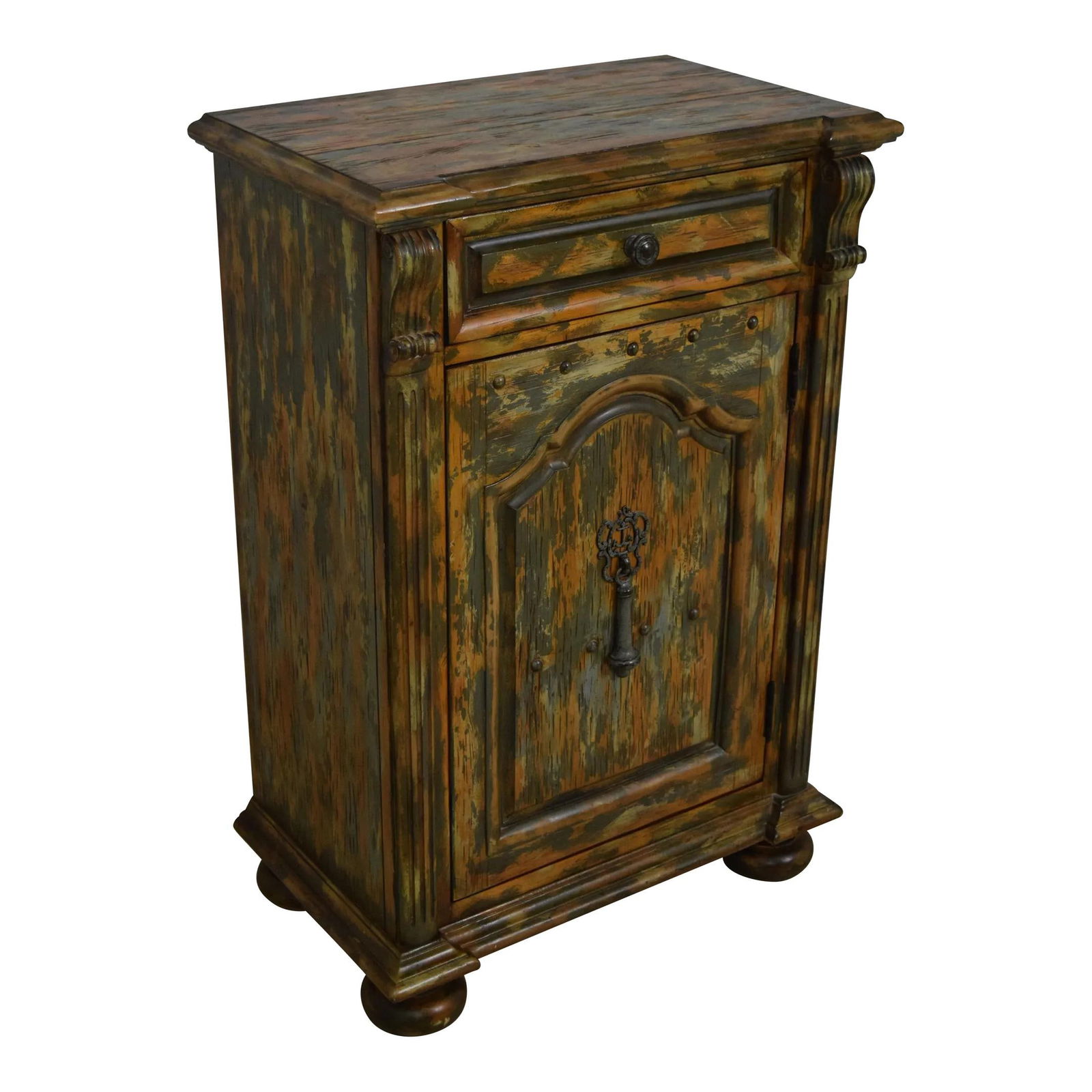 Hooker Distressed Painted Finish Wood Cabinet 27x16.5x40.5 (1 of 10)